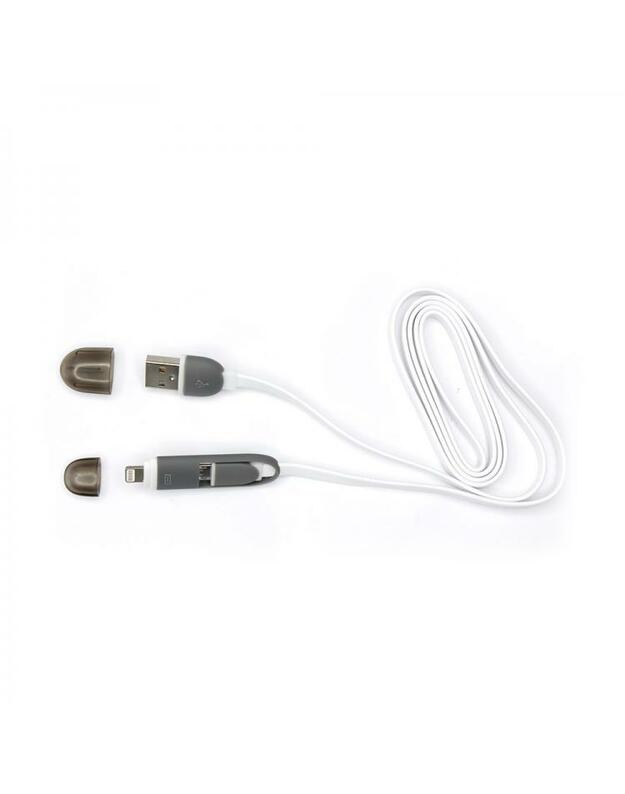 Sbox 2IN1W USB->Micro USB+IPH.5 M/M 1M white