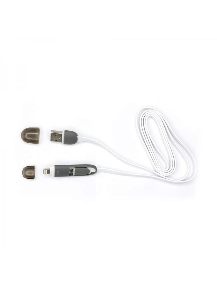 Sbox 2IN1W USB->Micro USB+IPH.5 M/M 1M white