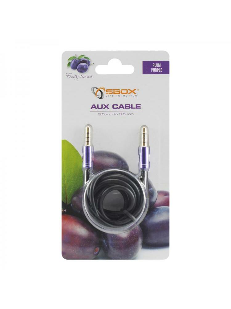 Sbox 3535-1.5U AUX Cable 3.5mm To 3.5mm Plum Purple