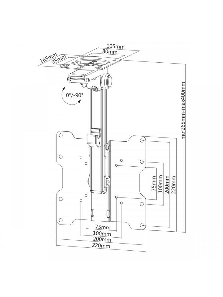 Sbox CLCD-222 Ceiling Mount For Flat Screen LED TV