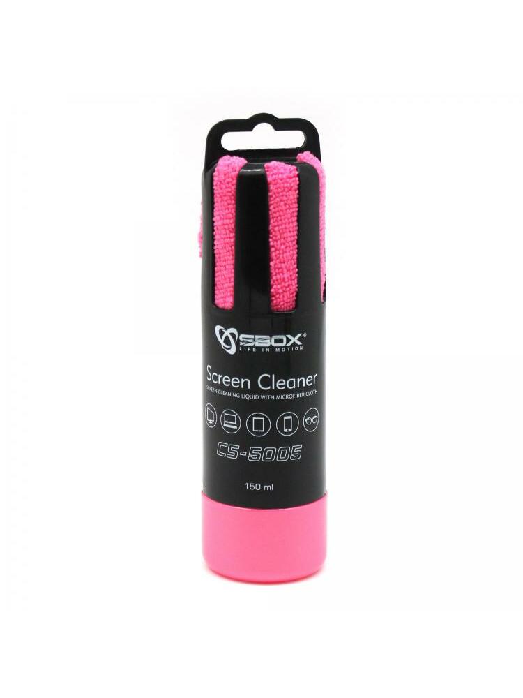 Sbox CS-5005P Screen Cleaner 150ml pink