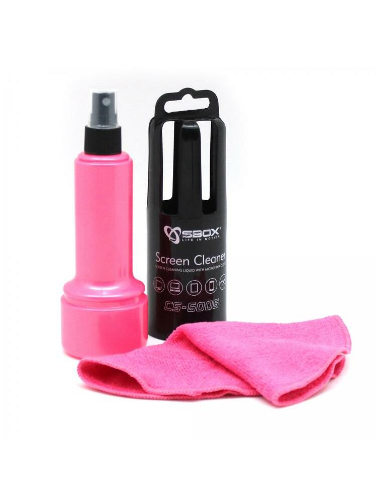 Sbox CS-5005P Screen Cleaner 150ml pink