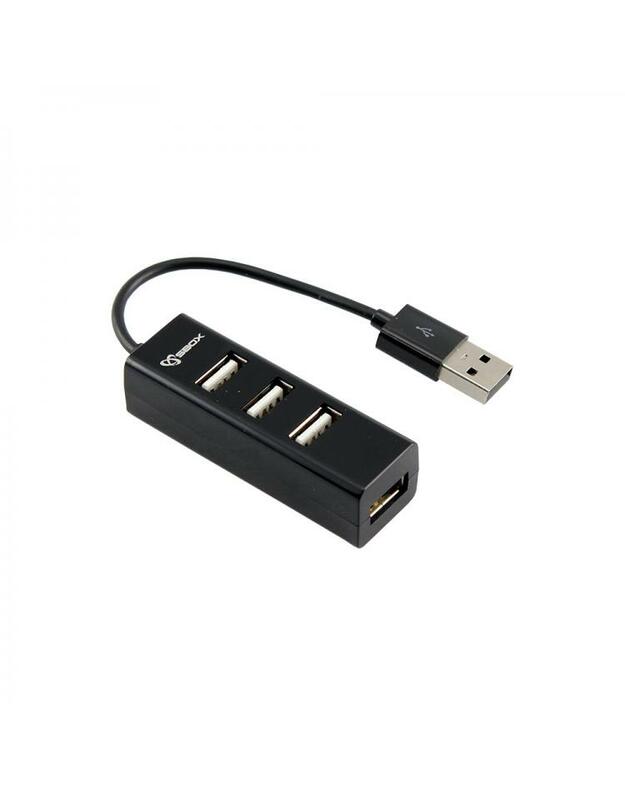 Sbox H-204 USB 4 Ports HUB Black