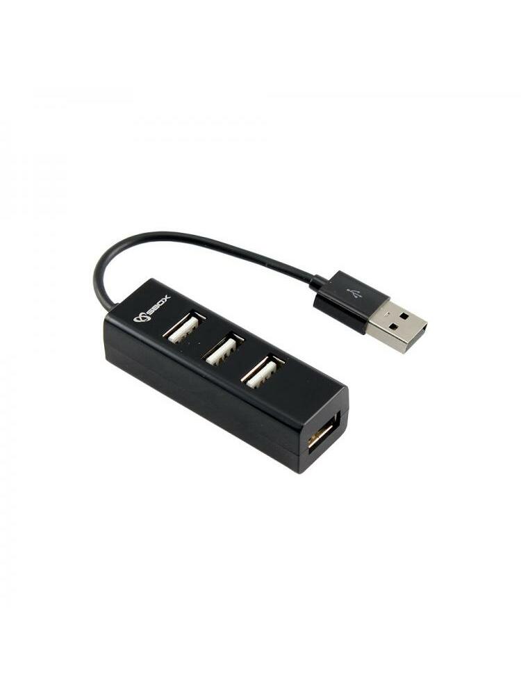 Sbox H-204 USB 4 Ports HUB Black