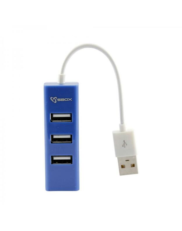 Sbox H-204 USB 4 Ports USB HUB Blueberry Blue