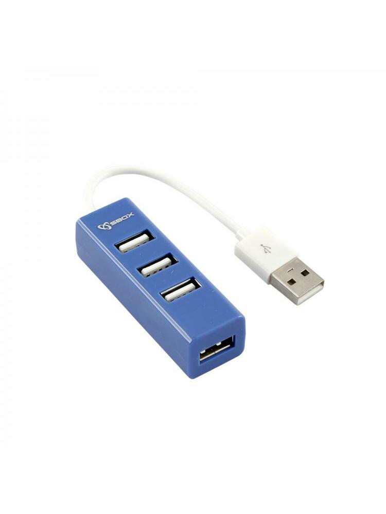 Sbox H-204 USB 4 Ports USB HUB Blueberry Blue