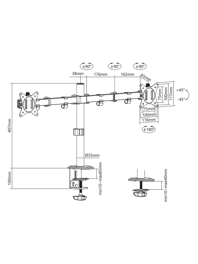 Sbox LCD-352/2-2 (13-32/2x8kg/100x100)