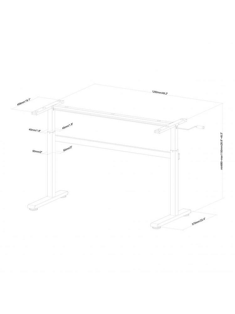 Sbox MD-220 Manual sit-stand desk