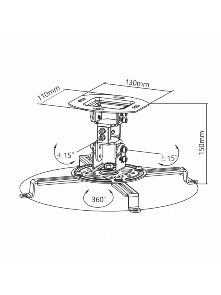 Sbox PM-18 Projector Ceiling Mount