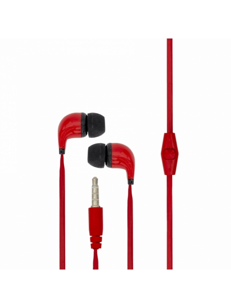 Sbox Stereo Earphones with Microphone EP-038 red