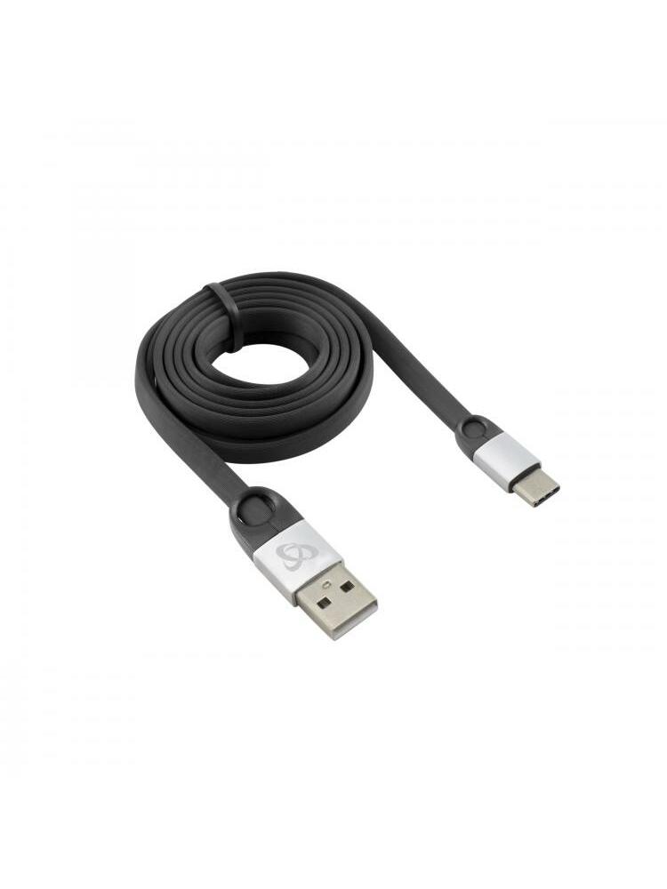 Sbox USB 2.0-Type-C/2.4A black/silver 1.5M