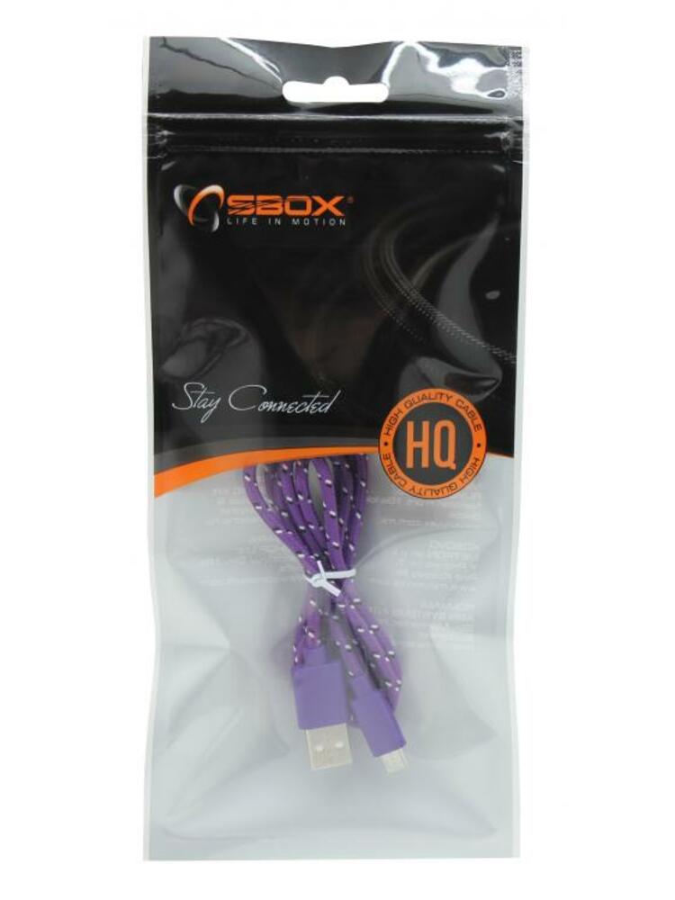 Sbox USB->Micro USB 1M USB-1031U purple