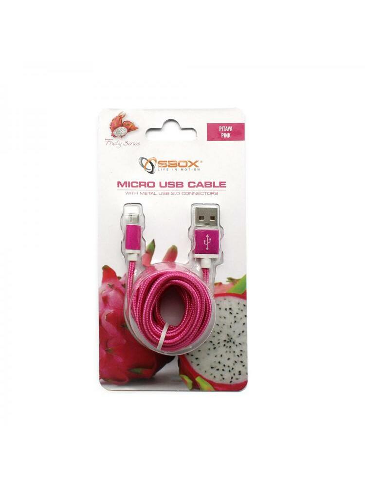 Sbox USB->Micro USB M/M 1.5m USB-10315P pitaya pink