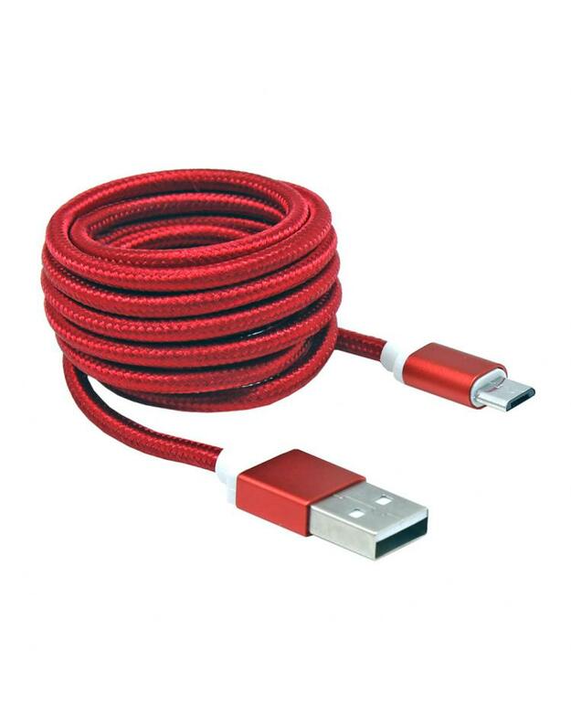 Sbox USB->Micro USB M/M 1.5m USB-10315R red