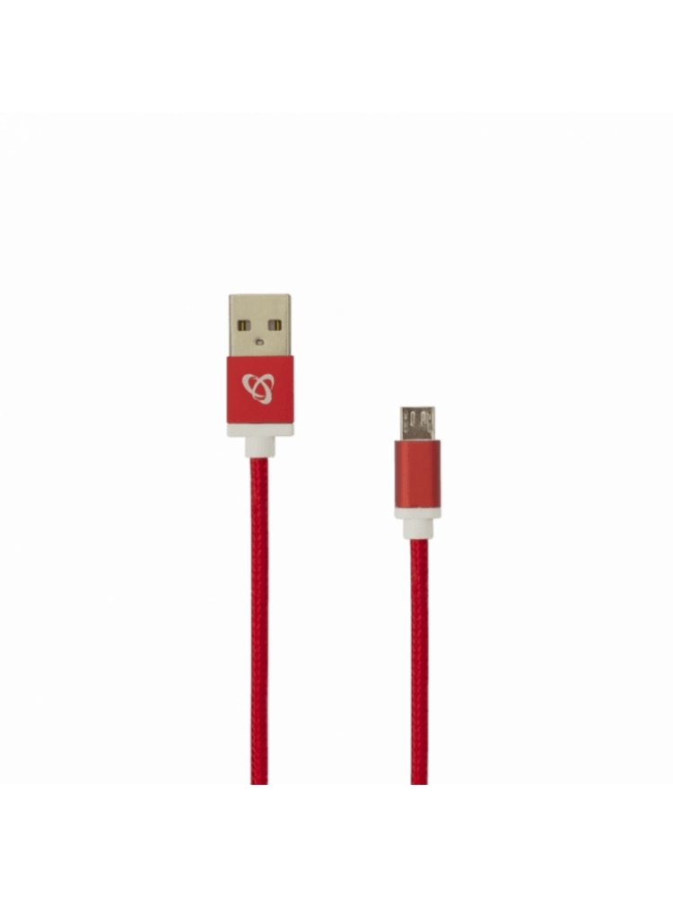 Sbox USB->Micro USB M/M 1.5m USB-10315R red