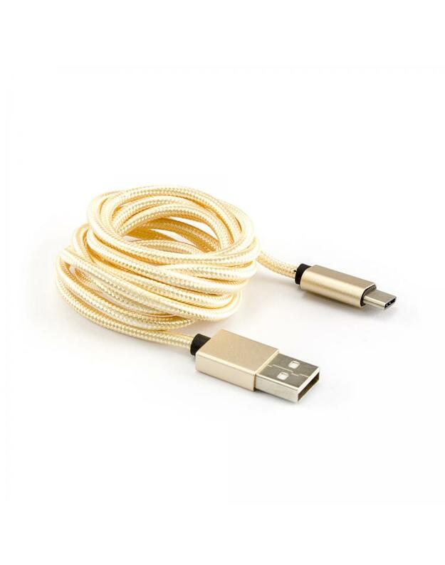 Sbox USB-TYPEC-15G USB->Type C M/M 1.5m fruity gold