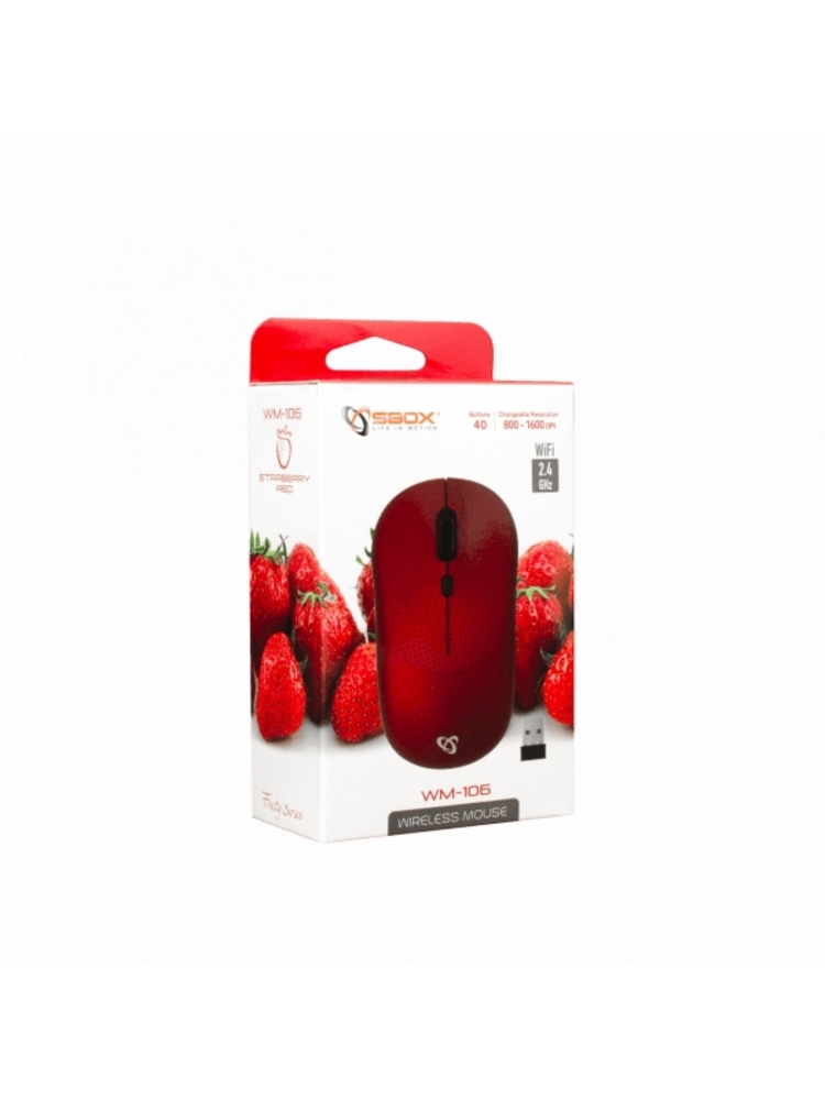 Sbox WM-106 Wireless Optical Mouse Red