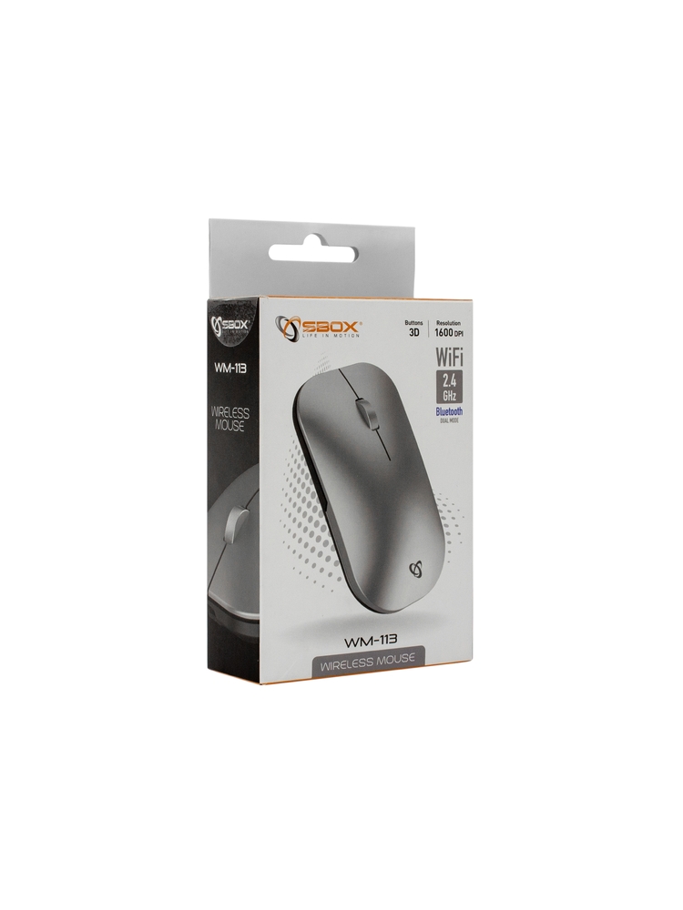 Sbox WM-113 Wireless Silver