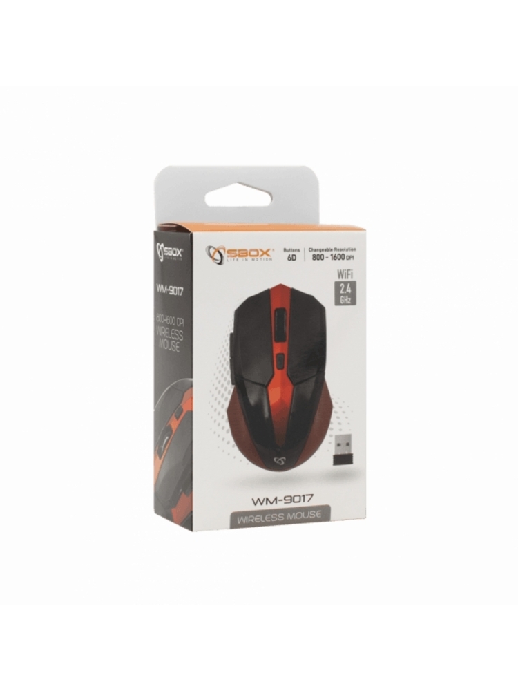 Sbox WM-9017BR Wireless Optical Mouse black/red