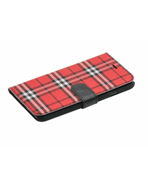 Tellur Book case Bimaterial for iPhone 7 black/red