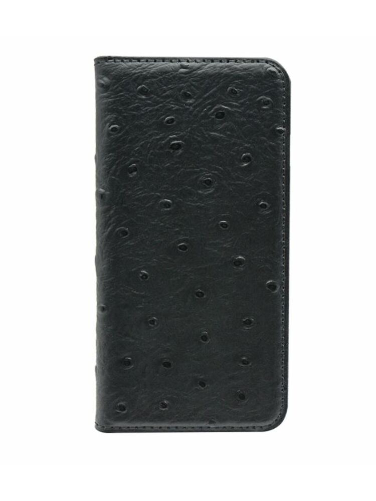 Tellur Book case Ostrich Genuine Leather for iPhone 7 black