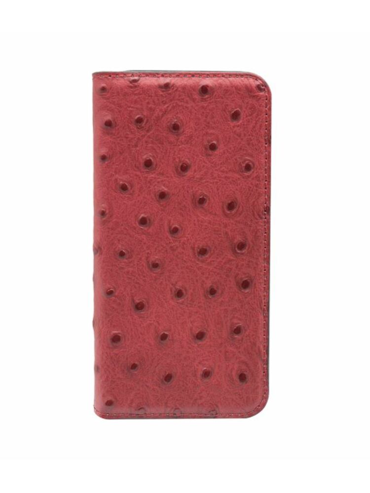 Tellur Book case Ostrich Genuine Leather for iPhone 7 red