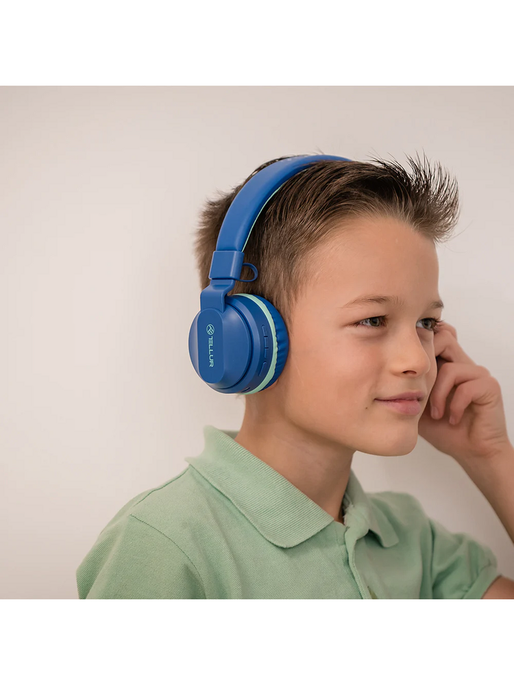 Tellur Buddy Bluetooth Over-Ear Headphones Blue