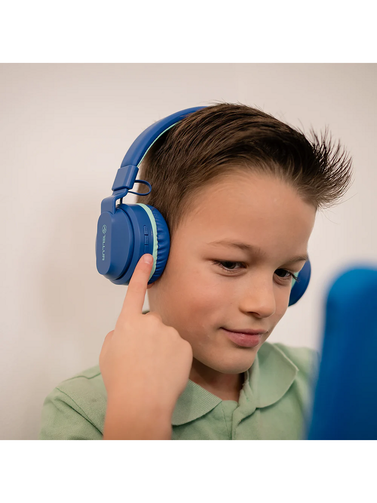 Tellur Buddy Bluetooth Over-Ear Headphones Blue