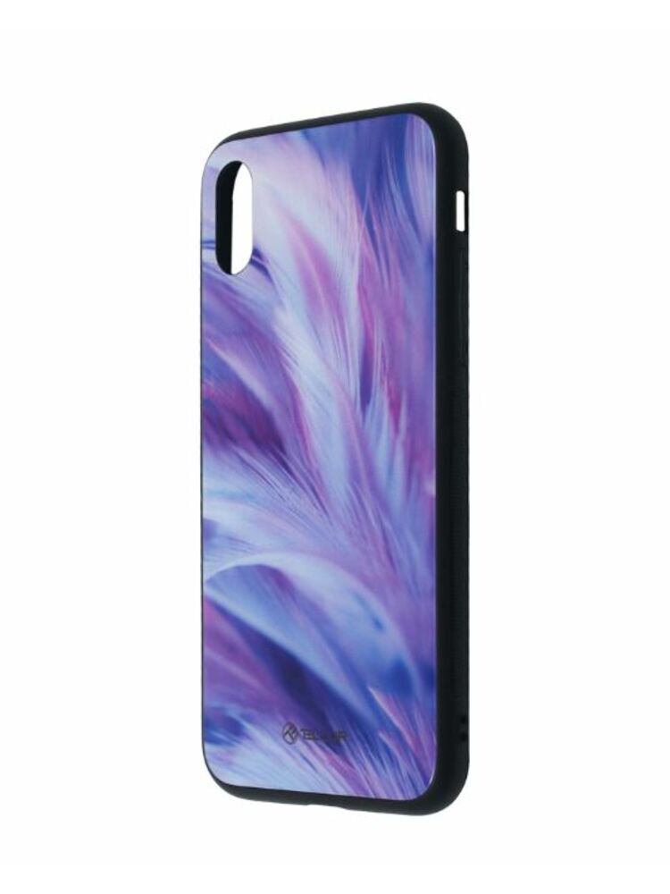 Tellur Cover Glass print for iPhone XS feather