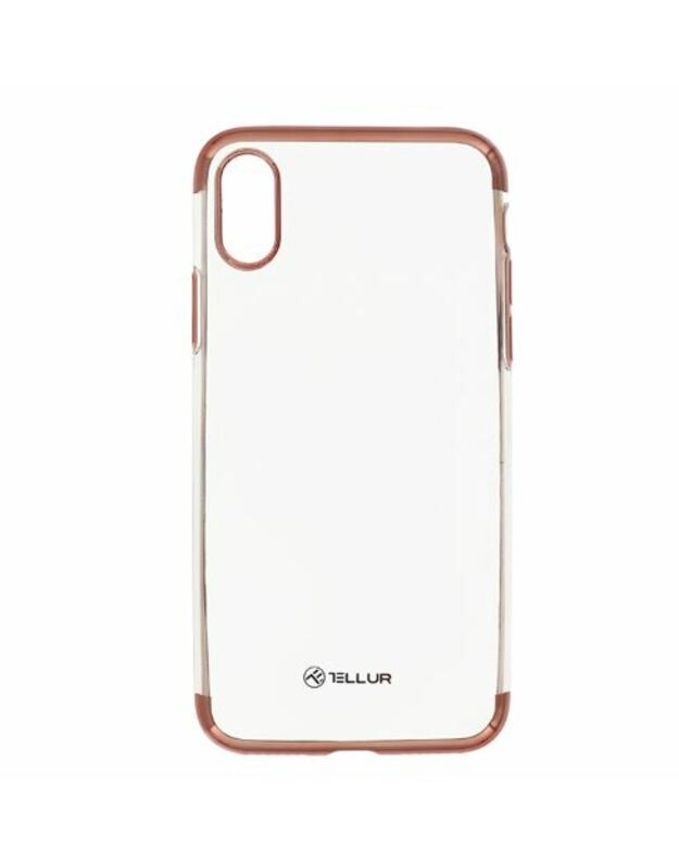 Tellur Cover Silicone Electroplated for iPhone X/XS rose gold