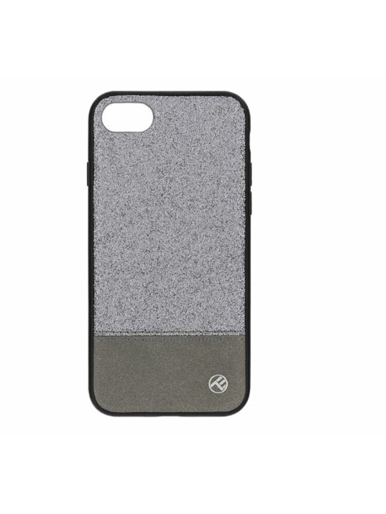 Tellur Cover Synthetic Leather Glitter II for iPhone 8 silver