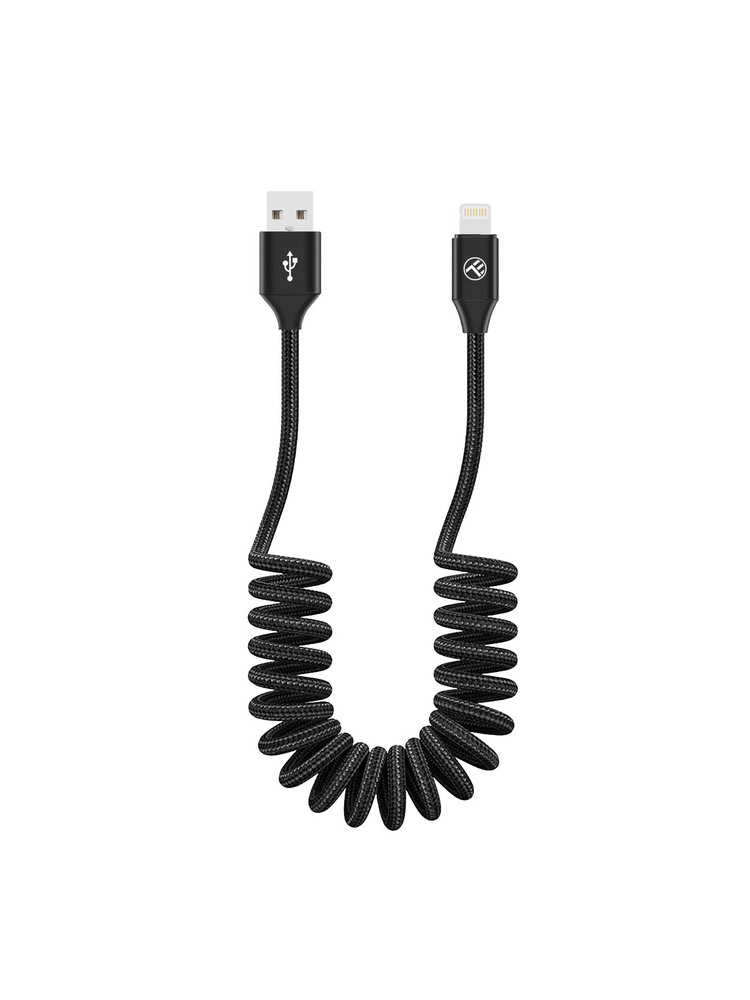 Tellur Data Cable Extendable USB to Lightning 3A 1.8m Black