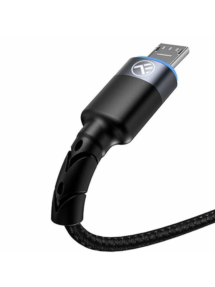 Tellur Data Cable USB to Micro USB LED Nylon Braided 1.2m Black