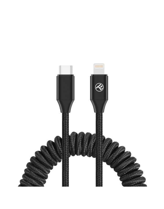 Tellur Extendable USB-C to Lightning Cable PD27W up to 1.8m Black