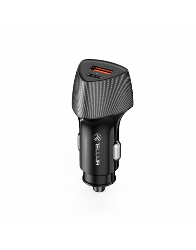 Tellur FCC10 car charger 38W, 6A (PD20W + QC3.0) black