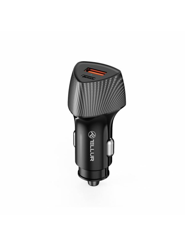 Tellur FCC10 car charger 38W, 6A (PD20W + QC3.0) black