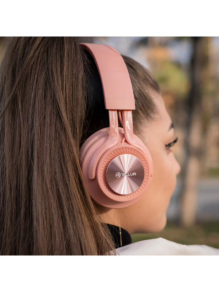 Tellur Feel Bluetooth Over-Ear Headphones Pink