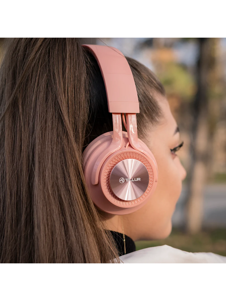 Tellur Feel Bluetooth Over-ear Headphones Pink