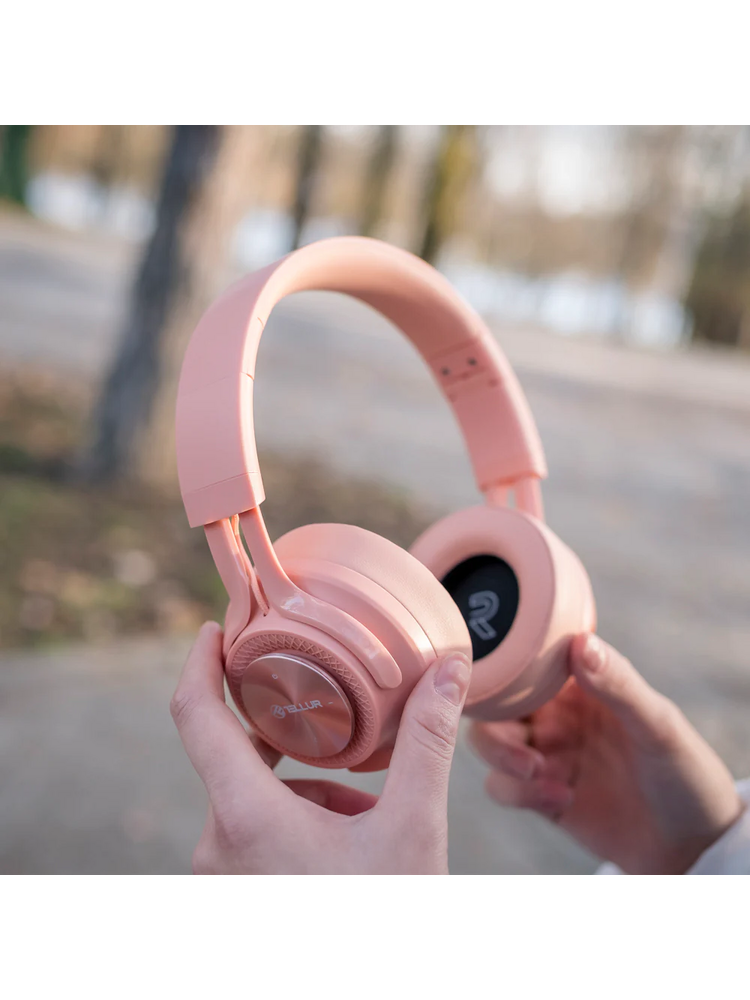 Tellur Feel Bluetooth Over-ear Headphones Pink