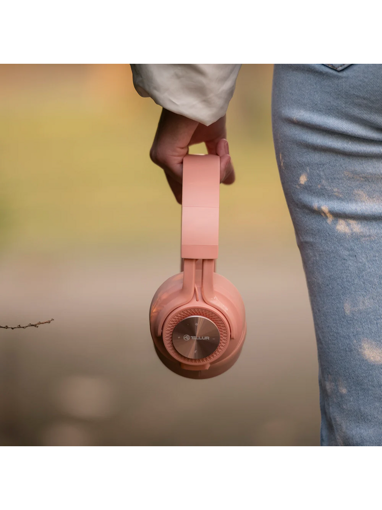 Tellur Feel Bluetooth Over-Ear Headphones Pink