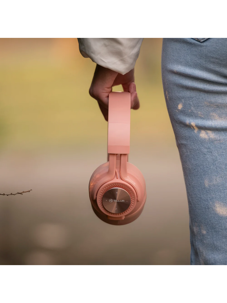 Tellur Feel Bluetooth Over-ear Headphones Pink