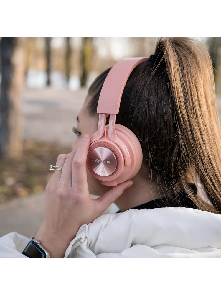 Tellur Feel Bluetooth Over-Ear Headphones Pink