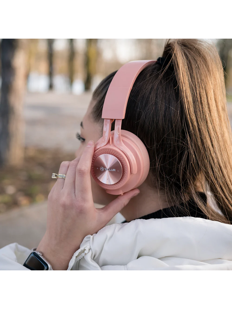 Tellur Feel Bluetooth Over-ear Headphones Pink