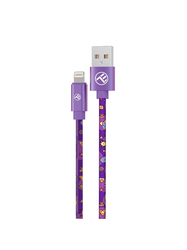 Tellur Graffiti USB to Lightning Cable 3A 1m Purple