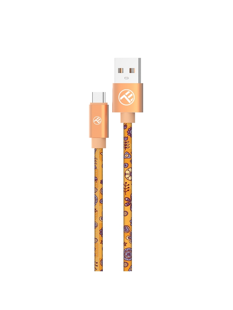 Tellur Graffiti USB to Type-C Cable 3A 1m Orange