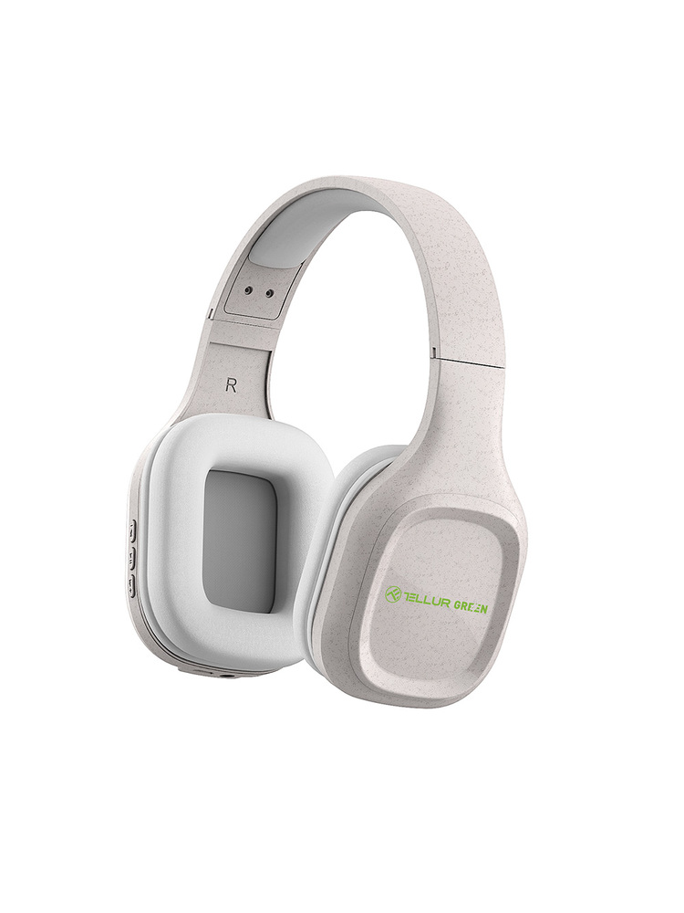 Tellur Green Bluetooth Over-Ear Headphones Pulse Foldable cream