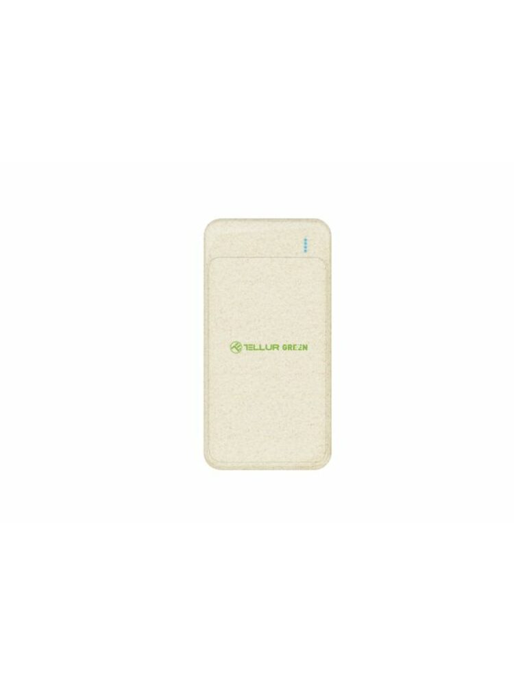 Tellur PD103 Green Power Bank 10000mAh, 2xQC3.0 + PD 18W cream