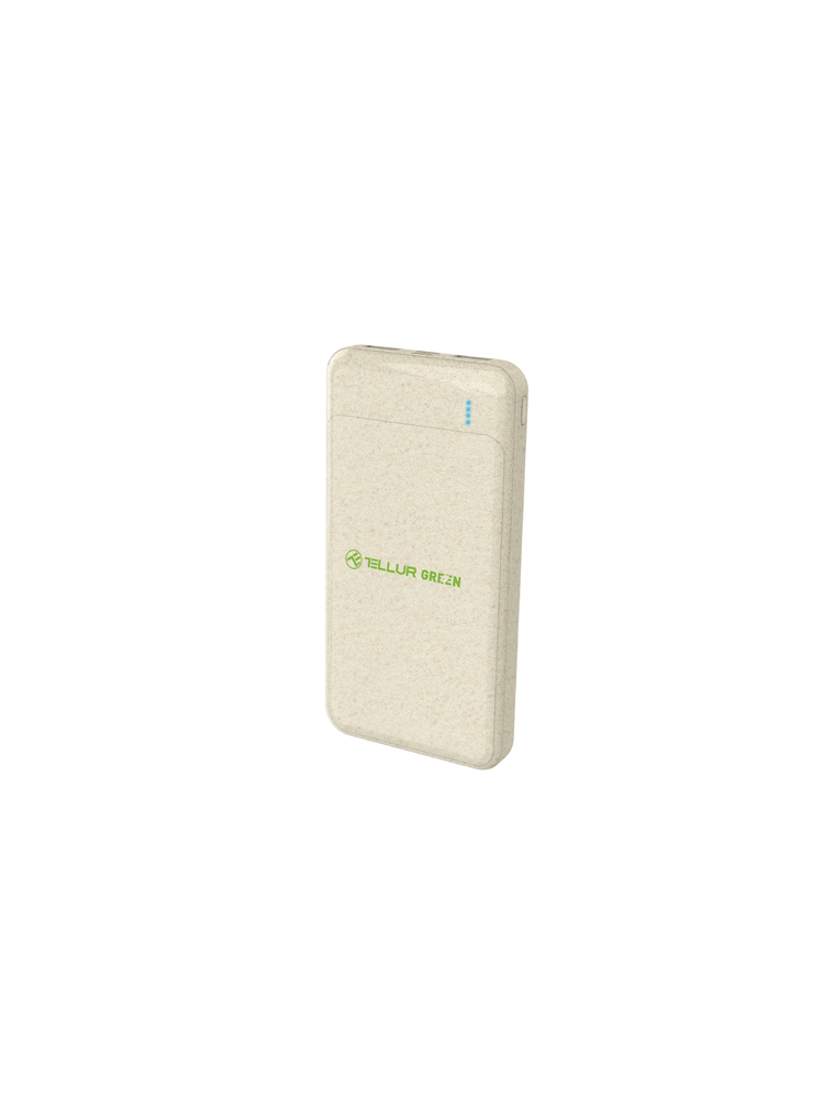 Tellur PD103 Green Power Bank 10000mAh, 2xQC3.0 + PD 18W cream