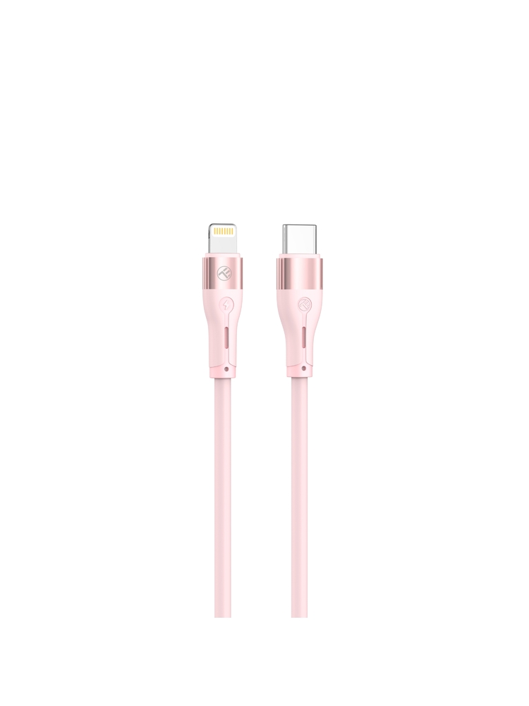 Tellur Silicone Type-C to Lightning Cable PD30W 1m Pink