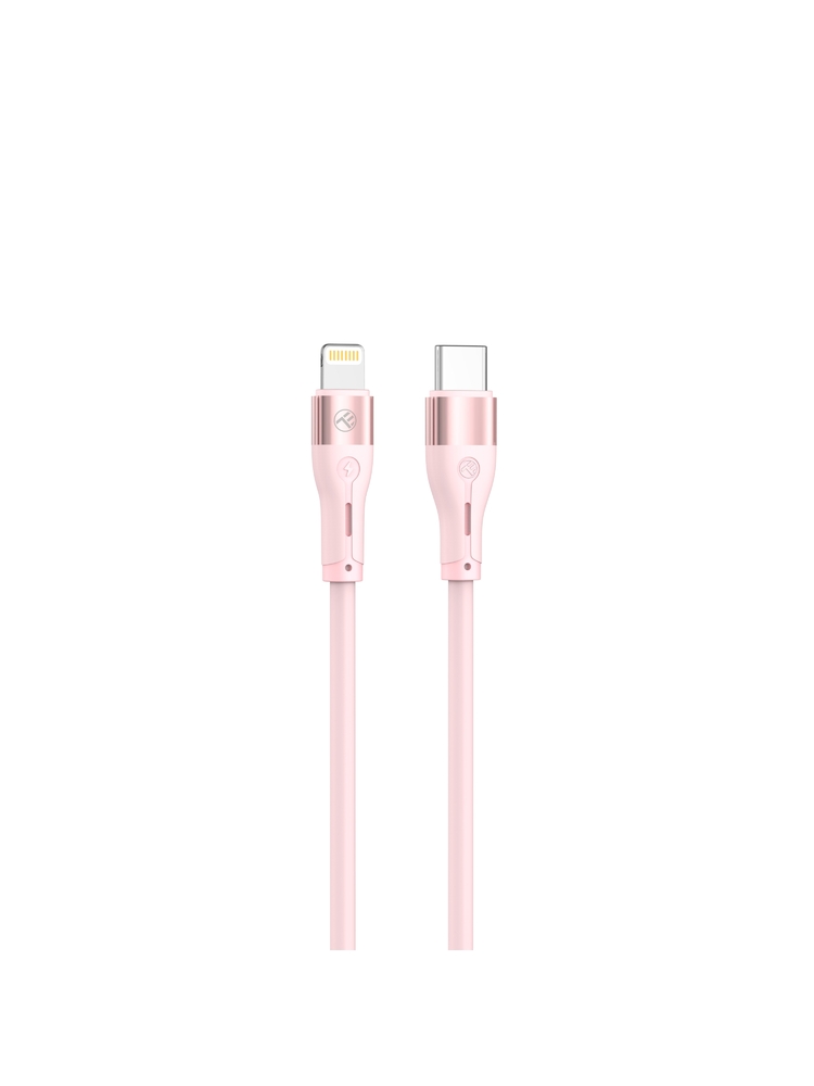 Tellur Silicone Type-C to Lightning Cable PD30W 1m Pink